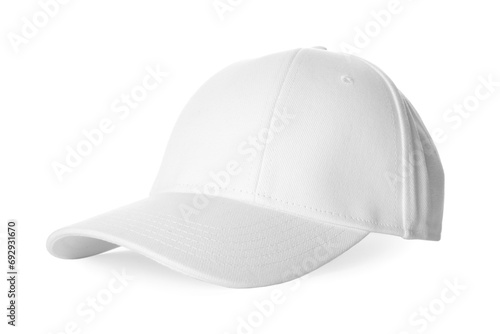 One stylish baseball cap isolated on white