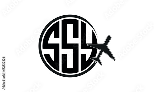 SSY three initial letter circle tour & travel agency logo design vector template. hajj  umrah agency, abstract, wordmark, business, monogram, minimalist, brand, company, flat, tourism agency, tourist 