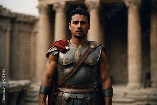 portrait of a roman warrior