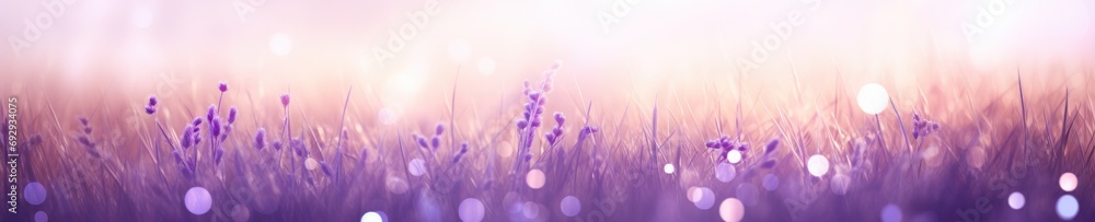 Twilight Glow on Lavender Blooms