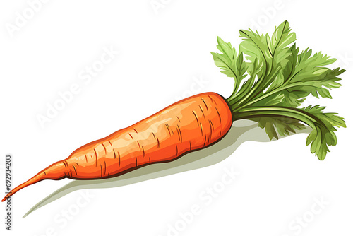 Vibrant Illustration of a Fresh Carrot