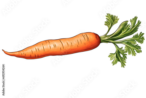 Vibrant Illustration of a Fresh Carrot