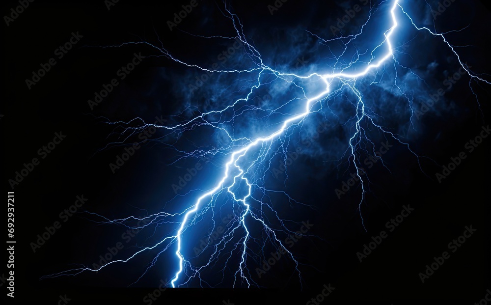 Lightning strike on black background Lightning strike on black background