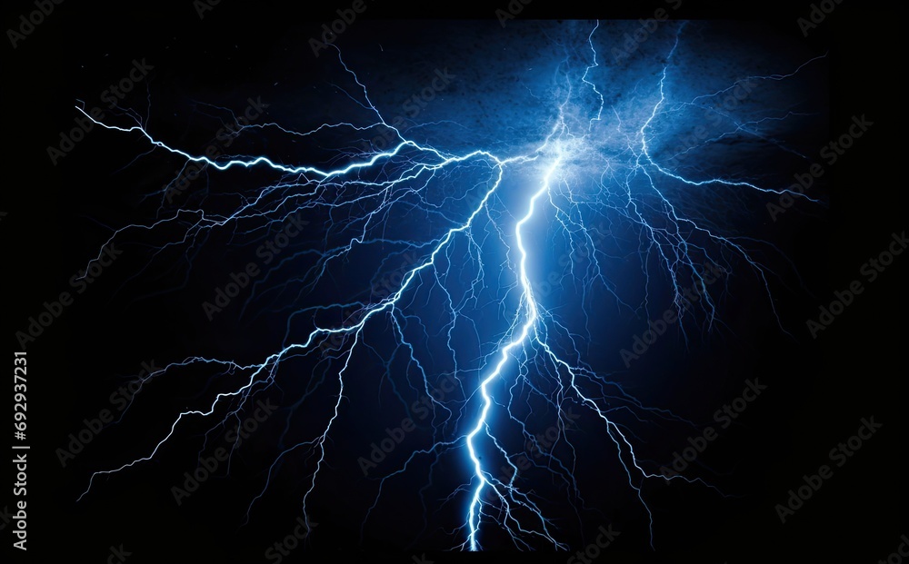 Lightning strike on black background Lightning strike on black background