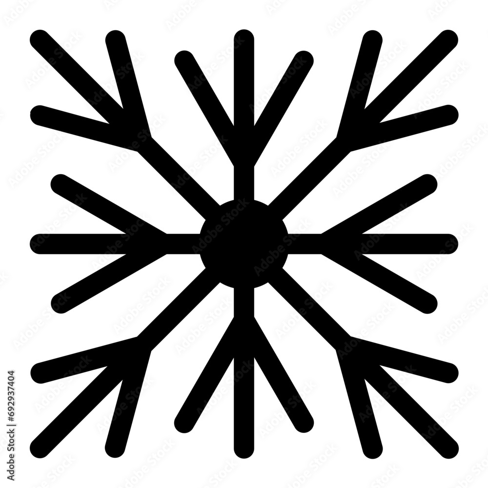 snowflake Solid ICon Illustration snowflake Solid ICon Illustration
