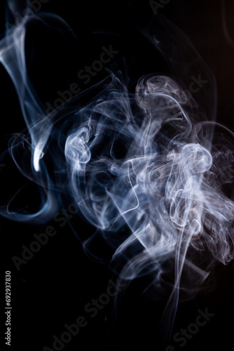 Smoke motion on black background.