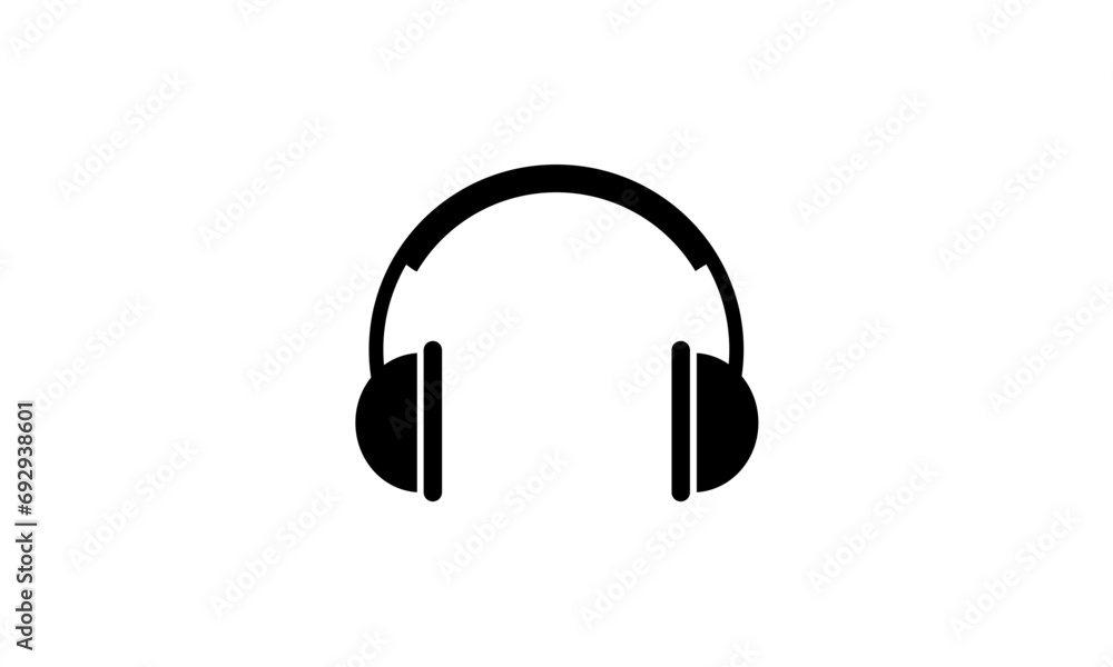 headphones icon on white background headphones icon on white background