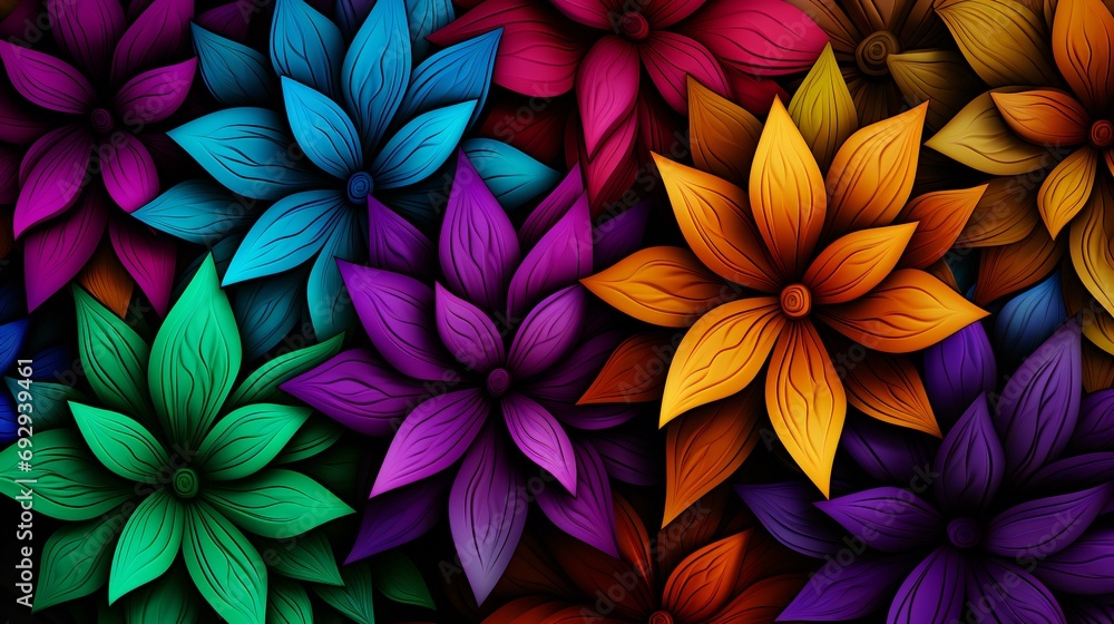 Vibrant Spectrum of Colorful Flowers Bursting with Life in an Artistic Floral Arrangement Vibrant Spectrum of Colorful Flowers Bursting with Life in an Artistic Floral Arrangement