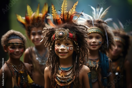 Dynamic Carnival Scenes: Children's Festive Performances