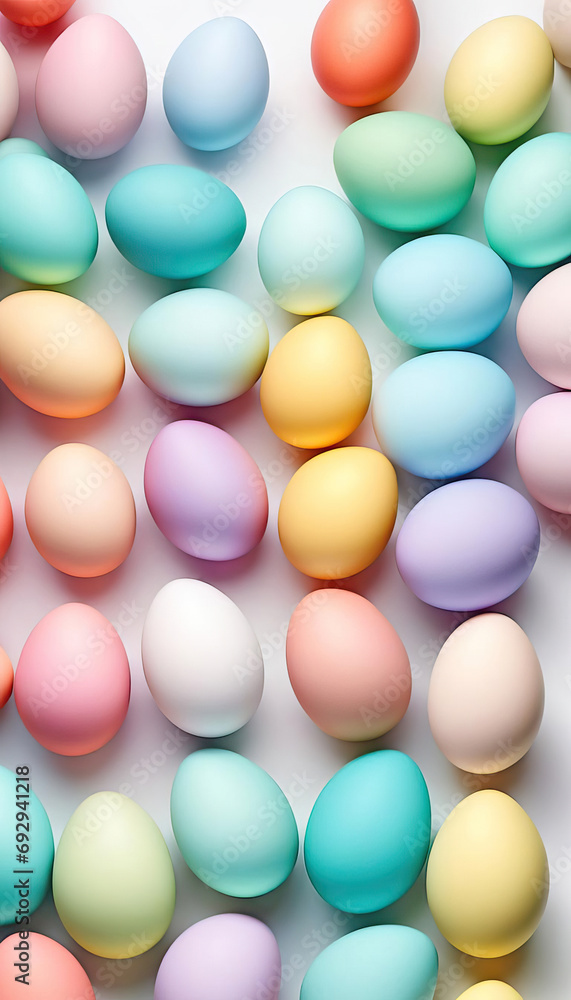 Easter eggs in bright colors