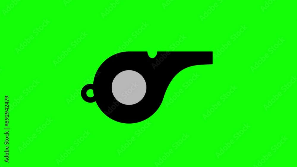 Animated referee whistle icon. Animation, pictogram, motion graphics. Animated referee whistle icon. Animation, pictogram, motion graphics.