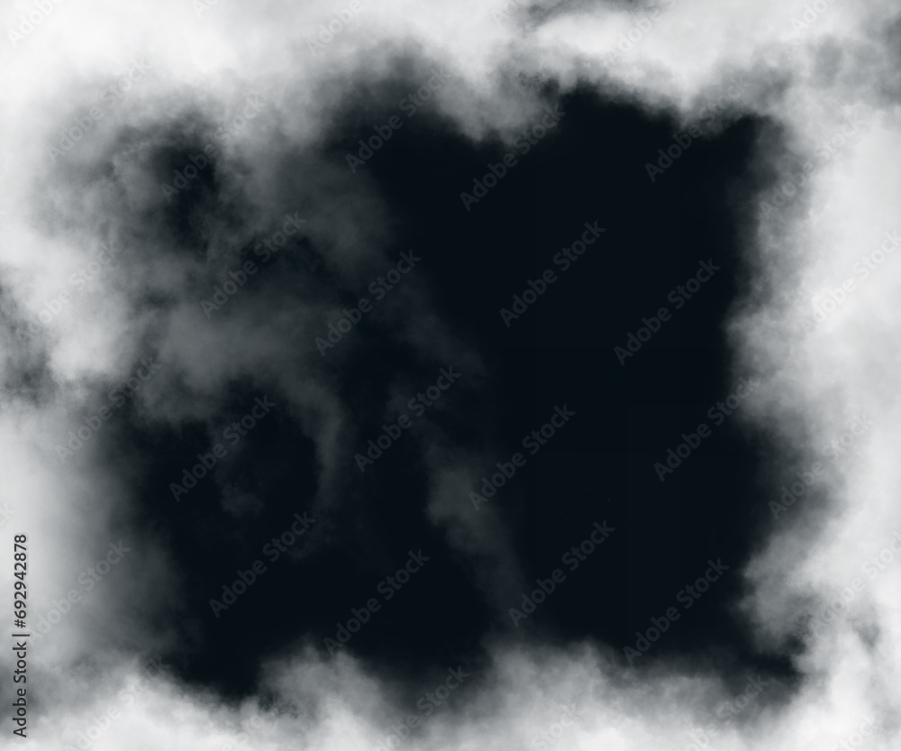A frame of cold frosty pattern on a dark background.