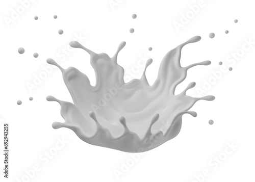 PSD Milk Splash 3D Rendering