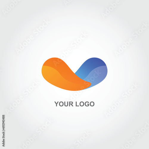 abstract liquid logo photo