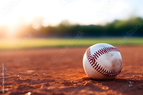 Close-Up of Sports: Baseball Thrills - Generative AI