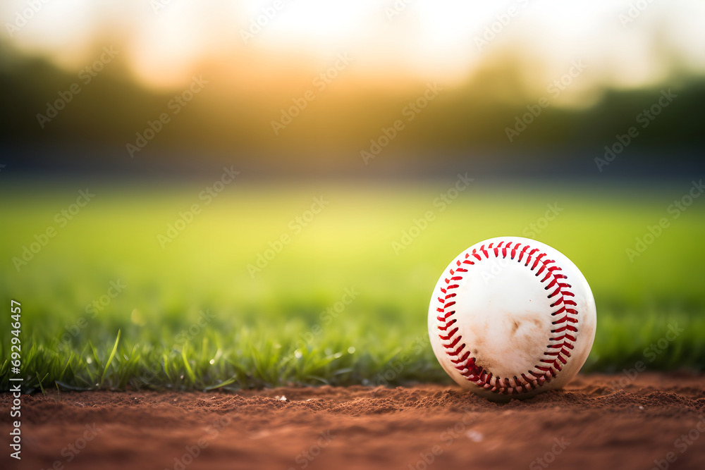 Close-Up of Sports: Baseball Thrills - Generative AI