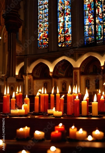 candles in church of st nicholas