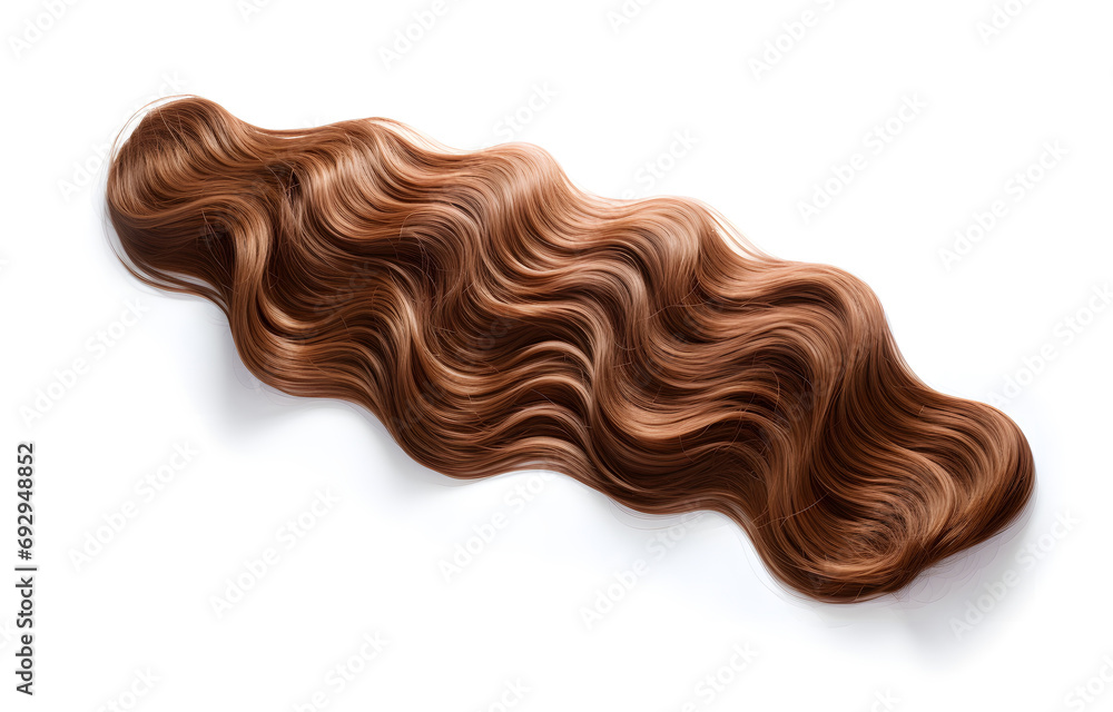 long light brown curl ponytail isolated on a white background long light brown curl ponytail isolated on a white background