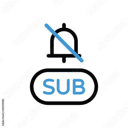 Unsubscribe  Icon vector stock illustration. photo