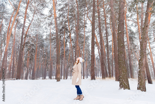 girl in the winter forest, snow in the forest, winter mood   © Ірина Савченко