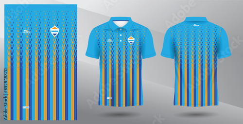 blue and yellow sublimation polo sport jersey design