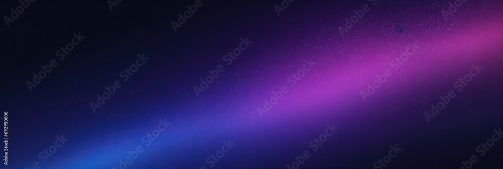Purple and blue light streaks on a dark background suitable for futuristic designs, technology concepts, Dark blue purple glowing grainy gradient background black noise texture poster header banner 