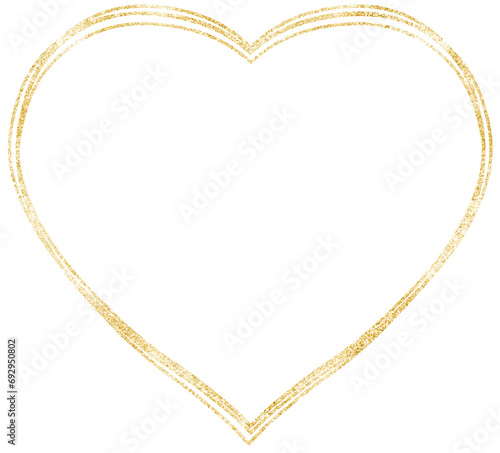 Gold heart frame