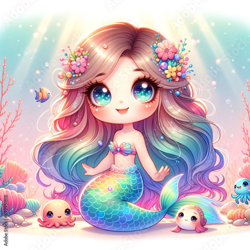 mermaid in the sea
