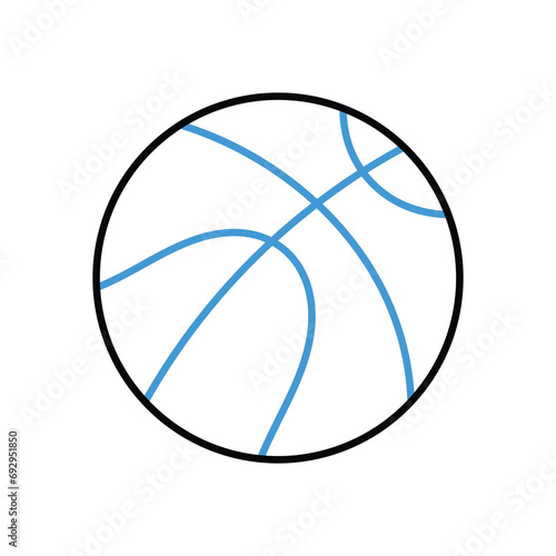  Basket Ball Icon vector stock illustration.