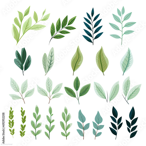  simple green leaves background