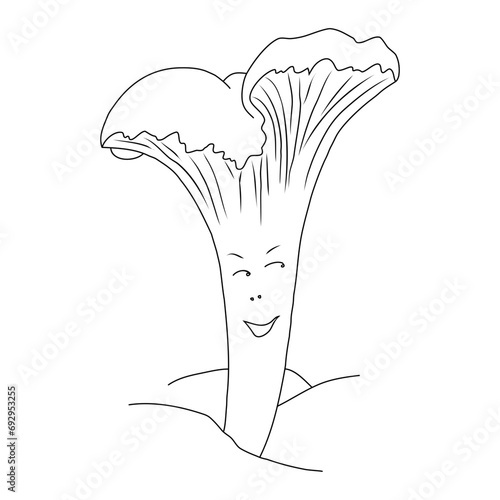 Illustrated flirty mushroom