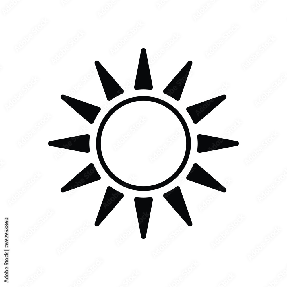 sun icon with white background vector stock illustration sun icon with white background vector stock illustration