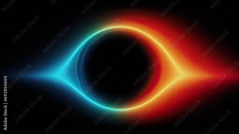 A black hole with a bright blue center depicts a mesmerizing celestial phenomenon. Perfect for science fiction, astronomy, or futuristic themed designs.for educational materials or digital artwork A black hole with a bright blue center depicts a mesmerizing celestial phenomenon. Perfect for science fiction, astronomy, or futuristic themed designs.for educational materials or digital artwork