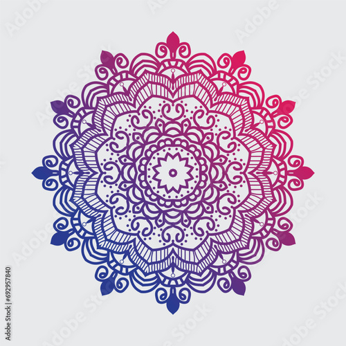 Gradient mandala on a white background