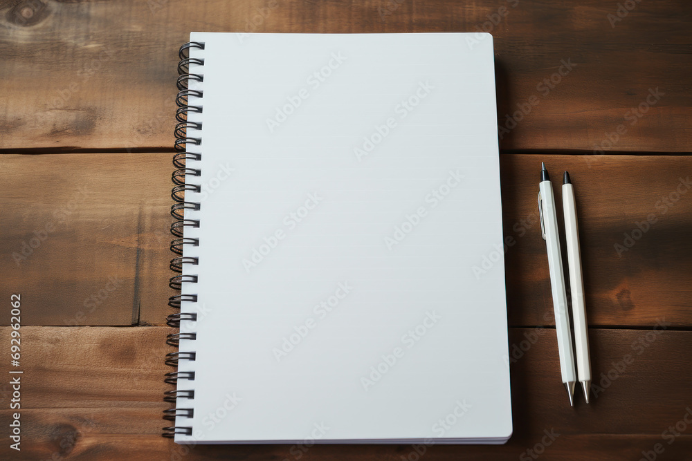 A blank notebook waiting to be filled with ideas, embodying the potential and openness inherent in conceptual exploration. Concept of creative receptivity. Generative Ai. A blank notebook waiting to be filled with ideas, embodying the potential and openness inherent in conceptual exploration. Concept of creative receptivity. Generative Ai.