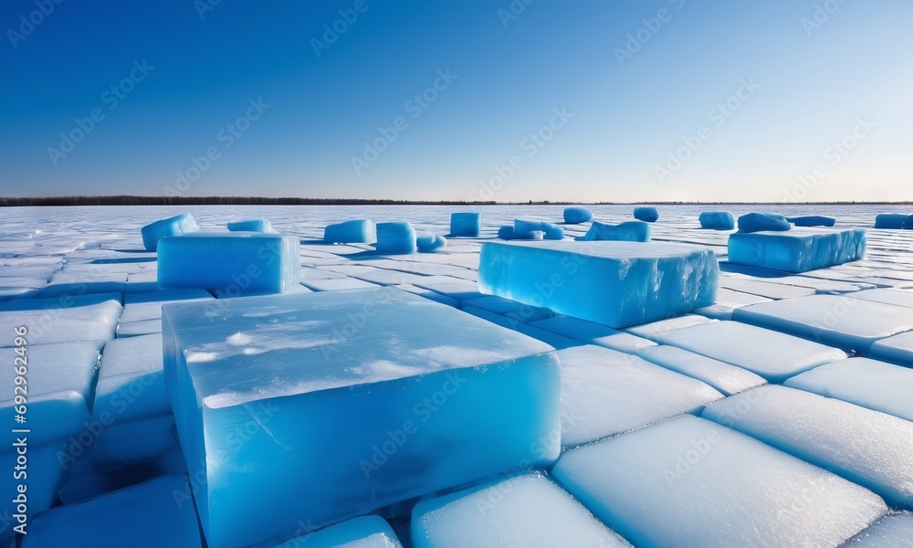 Obraz premium large pieces of ice against the sky
