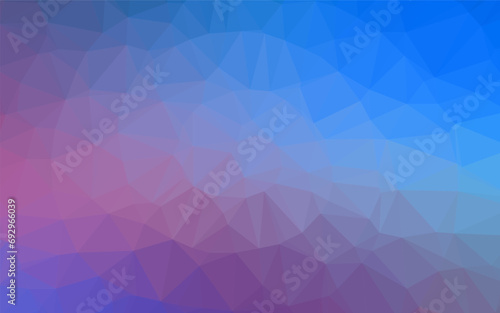 Light Blue, Red vector triangle mosaic template.