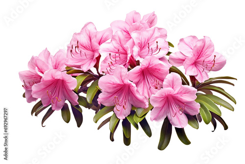 Rhododendron Blossom Isolated on Transparent Background. Ai photo