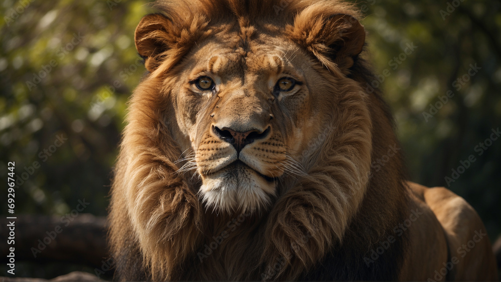 The King of the Jungle: A Close-up of a Majestic Lion