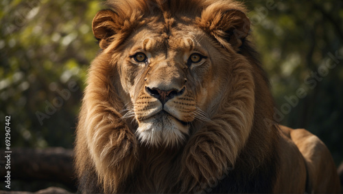 The King of the Jungle: A Close-up of a Majestic Lion © Jonah