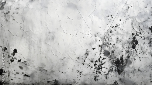 Vintage black and white grunge paint splatter and scratches texture overlay marble texture. generative AI.