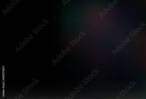 Dark Black vector blurred shine abstract template.