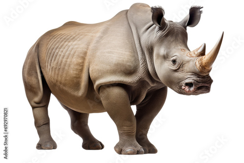 Enigmatic Rhinoceros Insights Isolated On Transparent Background