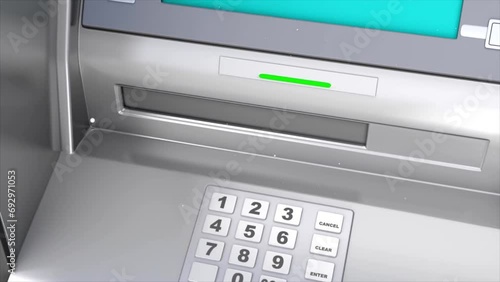 atm withdrawal machine animation photo