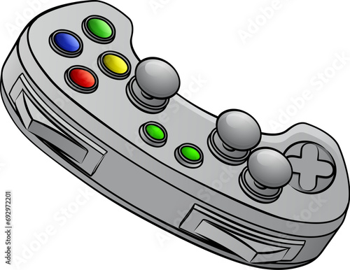 A video gamer cartoon game icon gaming controller illustration
