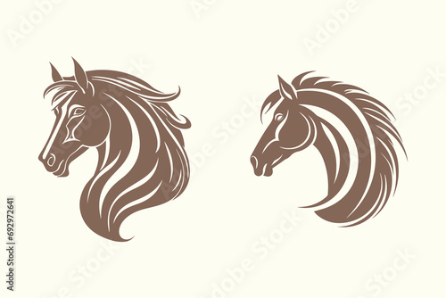Fototapeta Naklejka Na Ścianę i Meble -  Horse head vector illustration