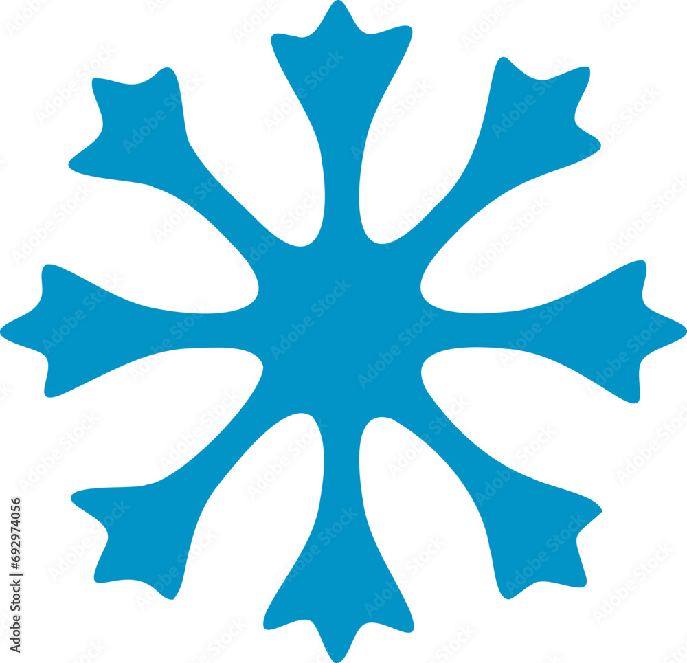 Obraz premium Snowflake vector illustration. Snow flake symbol design elements