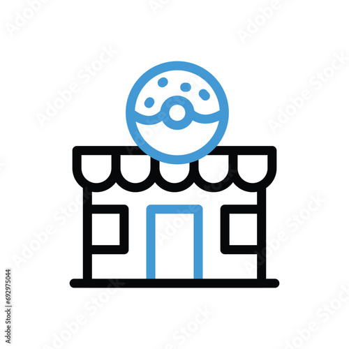 Donut Shop Icon vector stock illustration