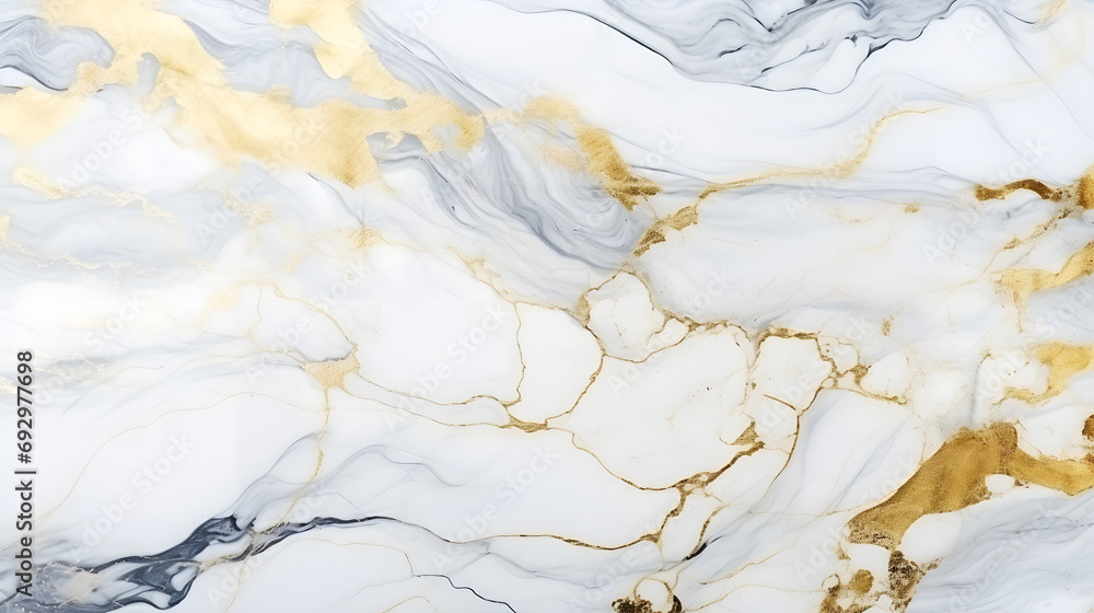 White gold marble texture pattern background with high resolution design marble texture. generative AI.
