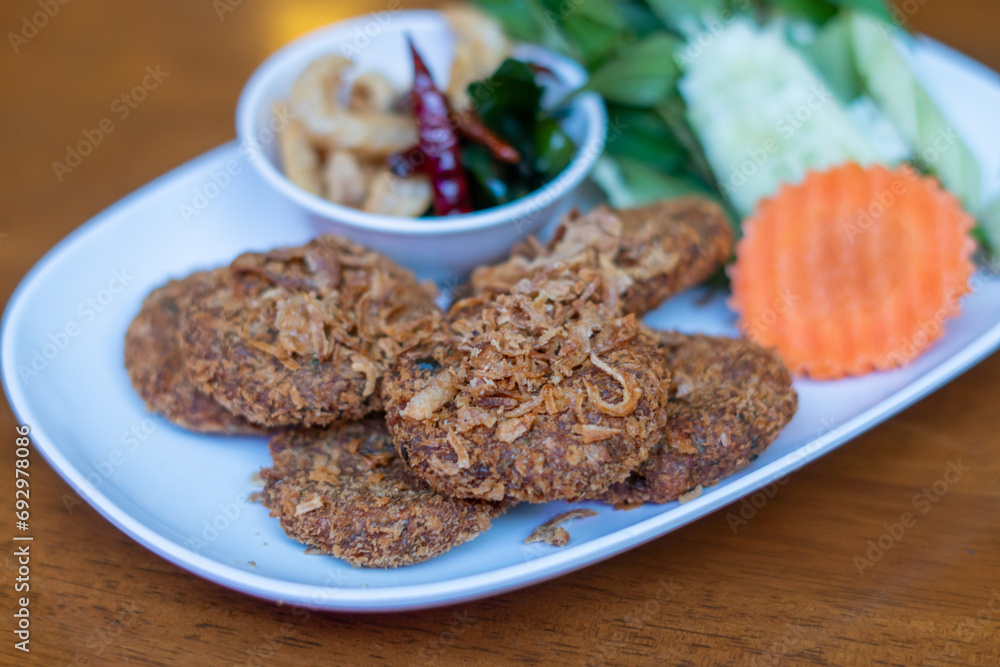 Deep Fried Spicy Minced Pork (Laab Moo Tod) Deep Fried Spicy Minced Pork (Laab Moo Tod)